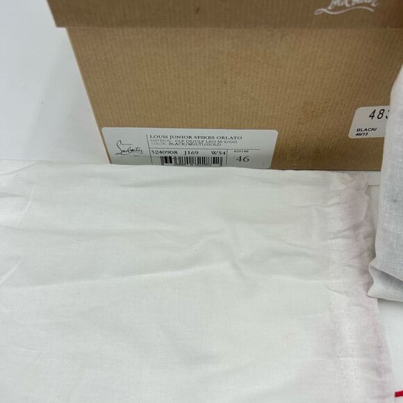 Men's Christian Louboutin, Louis Jr, orlato spikes sneaker size 46 made in Italy - Picture 13 of 13